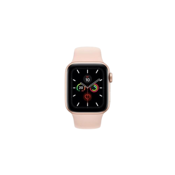 Apple Watch 5 44mm Gold Aluminium Case with Pink Sport Band
