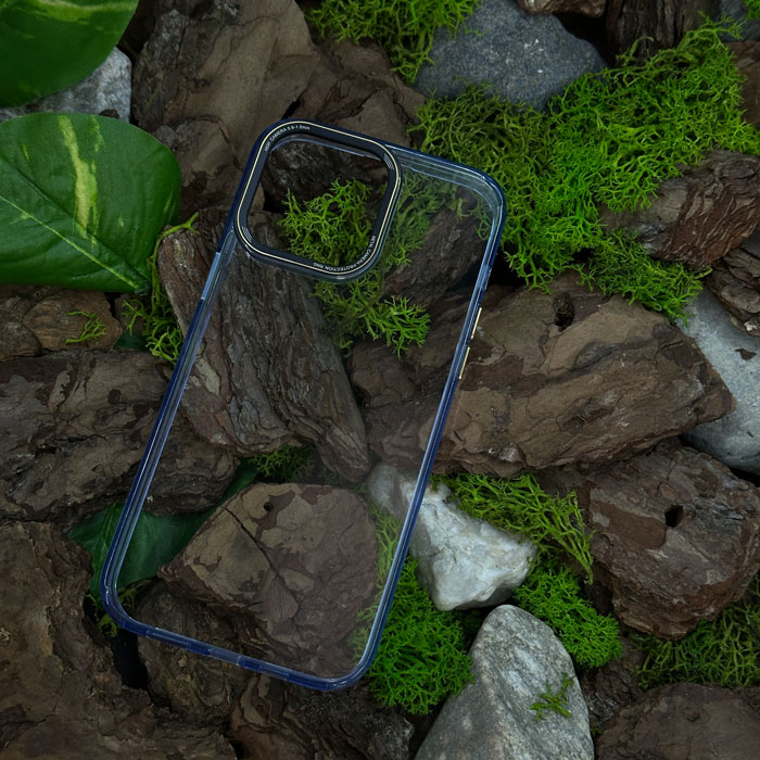Чохол YCADEN camera protection ring iPhone 14 Pro Blue