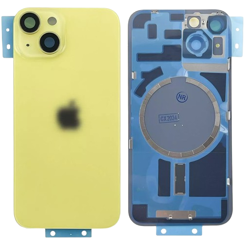 Задня кришка iPhone 14 Yellow (camera+frame+magnet) Original Quality (якість оригіналу)