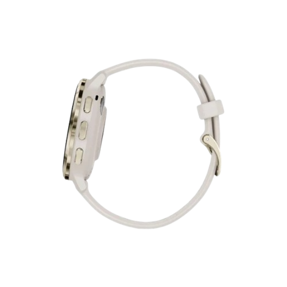Garmin Venu 3S Soft Gold with Ivory Case and Silicone Band