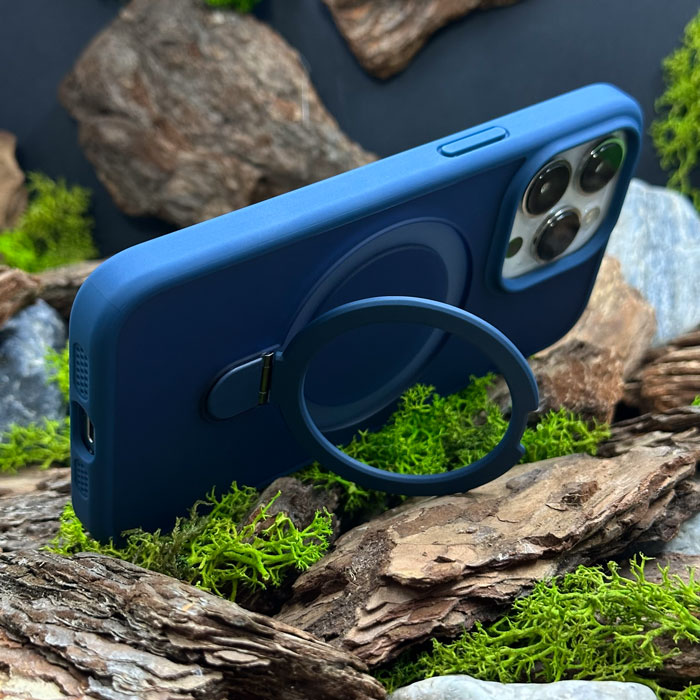 Чохол Slim Matte Case ring stand with camera protective iPhone 13 Pro Max Blue