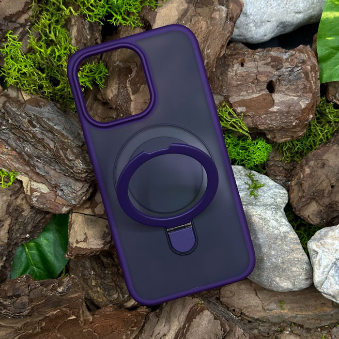 Чохол Slim Matte Case ring stand with camera protective iPhone 14 Pro Max Purple