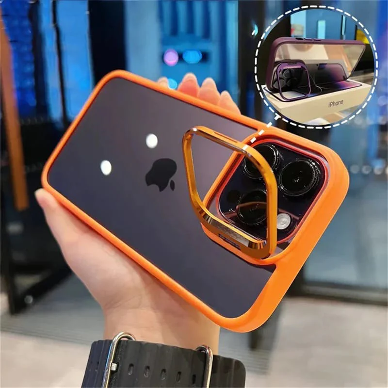 Чохол YCADEN Silicon Case camera stand iPhone 13 Pro Max Orange