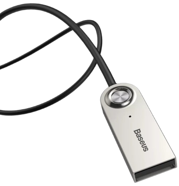 Bluetooth AUX аудіоадаптер Baseus Audio Wireless Adapter Cable Black BA01 (CABA01-01)