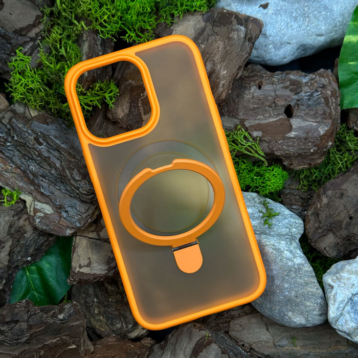Чохол Slim Matte Case ring stand with camera protective iPhone 12 Pro Max Orange
