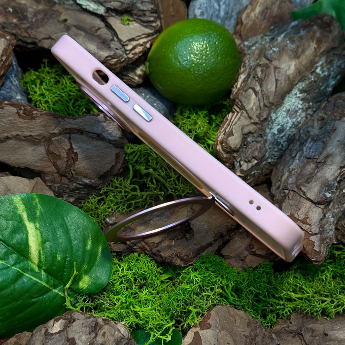 Чохол Slim Matte Case with ring stand iPhone 14 Pink