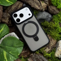 Чохол Slim Matte Case ring stand with camera protective iPhone 17 Pro Black