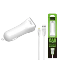 Автомобільний зарядний пристрій Golf GF-C1L White (1A)