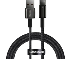 Кабель Baseus Tungsten USB to Type-C 100W 2m (CAWJ000101) Black