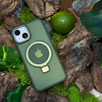 Чохол Slim Matte Case with ring stand iPhone 14 Green