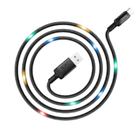 Кабель Lightning Hoco U63 1.2m Flashing Black