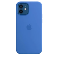 Чохол Apple silicone case with MagSafe для iPhone 12/12 Pro (Original Quality) Capri Blue