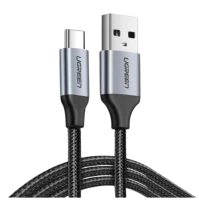 Кабель UGREEN US288 Type-C Nickel Plating Aluminum Braid 3A 1m Black