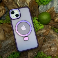Чохол Slim Matte Case with ring stand iPhone 15 Pro Purple