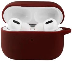 Чохол for AirPods Pro 2 SILICONE CASE (з карабіном) Bordo
