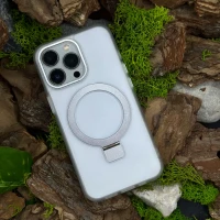 Чохол Slim Matte Case with ring stand iPhone 15 Pro White