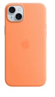 Чохол silicone case with MagSafe для iPhone 15 (Original Quality) Orange Sorbet