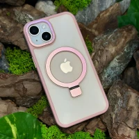 Чохол Slim Matte Case with ring stand iPhone 14 Pink