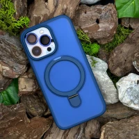 Чохол Slim Matte Case ring stand with camera protective iPhone 15 Pro Max Blue