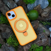 Чохол Slim Matte Case ring stand with camera protective iPhone 14 Orange