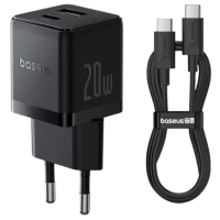 Мережевий зарядний пристрій Baseus Palm Fast 20W 1m + кабель USB-C Black