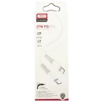 Кабель Type-C to Lightning PD XO NBQ226A 27W 1m White