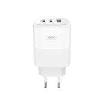 Мережевий зарядний пристрій XO L139/65W 2xUSB-C+USB-A White