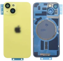 Задня кришка iPhone 15 Yellow (camera+frame+magnet) Original Quality (якість оригіналу)