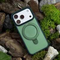 Чохол Slim Matte Case ring stand with camera protective iPhone 17 Pro Green