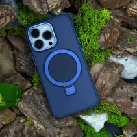 Чохол Slim Matte Case with ring stand iPhone 14 Pro Dark Blue