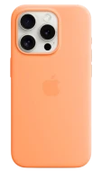 Чохол silicone case with MagSafe для iPhone 15 Pro (Original Quality) Orange Sorbet