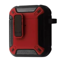 Чохол for AirPods 1/2 Defender CASE (з карабіном) Red/Black