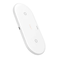 Бездротовий зарядний пристрій Hoco CW23 2in1 10W White
