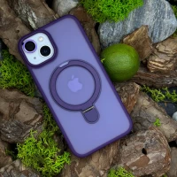 Чохол Slim Matte Case ring stand with camera protective iPhone 14 Purple