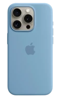 Чохол silicone case with MagSafe для iPhone 15 Pro (Original Quality) Winter Blue