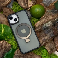 Чохол Slim Matte Case with ring stand iPhone 15 Black