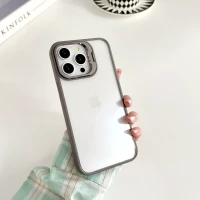 Чохол YCADEN Silicon Case camera stand iPhone 13 Pro Grey