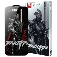 Захисне скло iPhone 15 Pro Knight (Privacy) Glass Premium ESD Black (антишпигун)